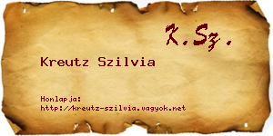 Kreutz Szilvia névjegykártya