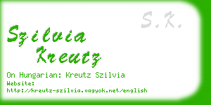 szilvia kreutz business card